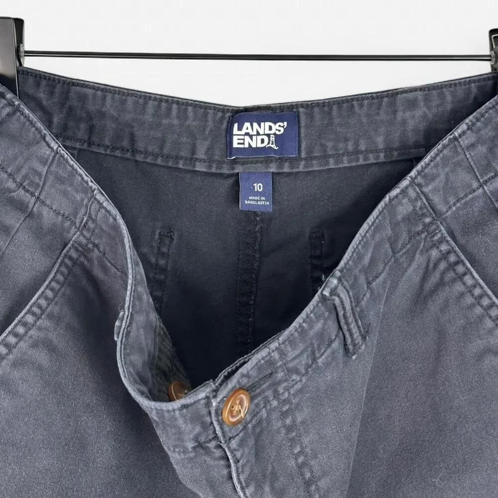 Lands end navy blue cargo utility pants size 10